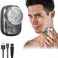 Mini Electric Razor for Men | Portable USB Rechargeable Shaver | Compact Travel Beard Trimmer with One-Touch Use